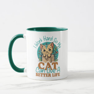 Mug Citation drôle pour amateur de chats Graphique de 