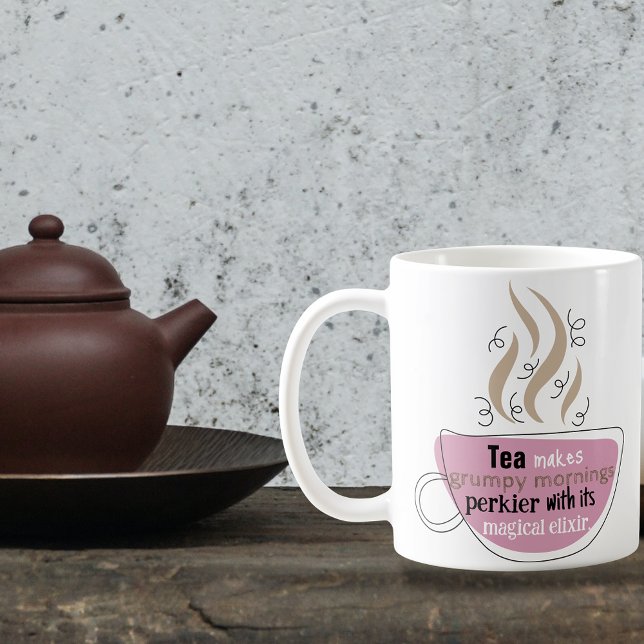 Mug Citation Drôle Pour Les Amateurs De Thé Illustré C (Créateur téléchargé)