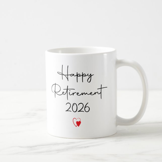 Mug Citation drôle pour une retraite heureuse en 2026  (Droite)