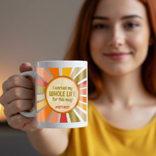 Mug Citation Drôle Retraite Colorée Moderne Design