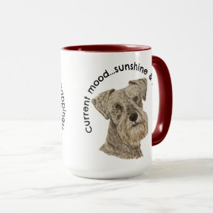 Mug Citation drôle Schnauzer Miniature Aquarelle