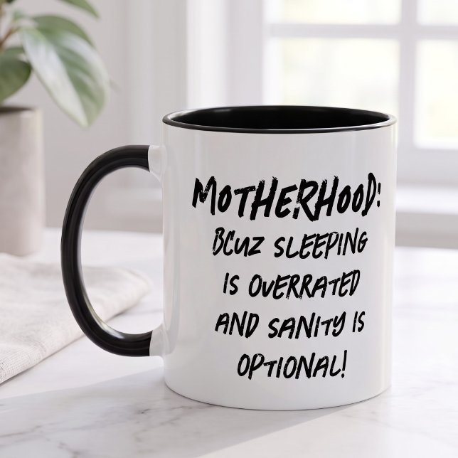 Mug Citation drôle sur la maternité Moderne Grunge sim (Créateur téléchargé)