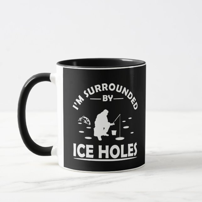 Mug Citation drôle sur la pêche sur glace (Gauche)