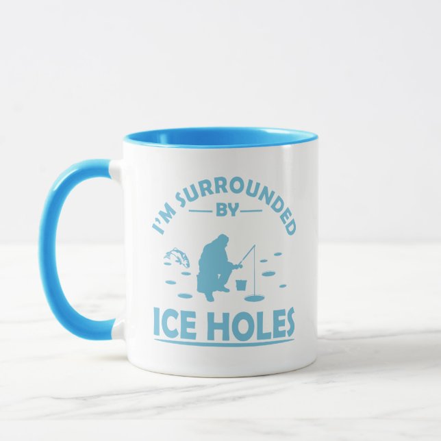 Mug Citation drôle sur la pêche sur glace (Gauche)