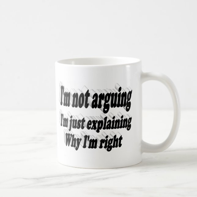 Mug Citation drôle sur la typographie noire (Droite)