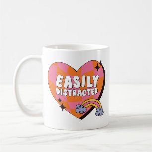 Mug Citation drôle sur le TDAH facilement distrait