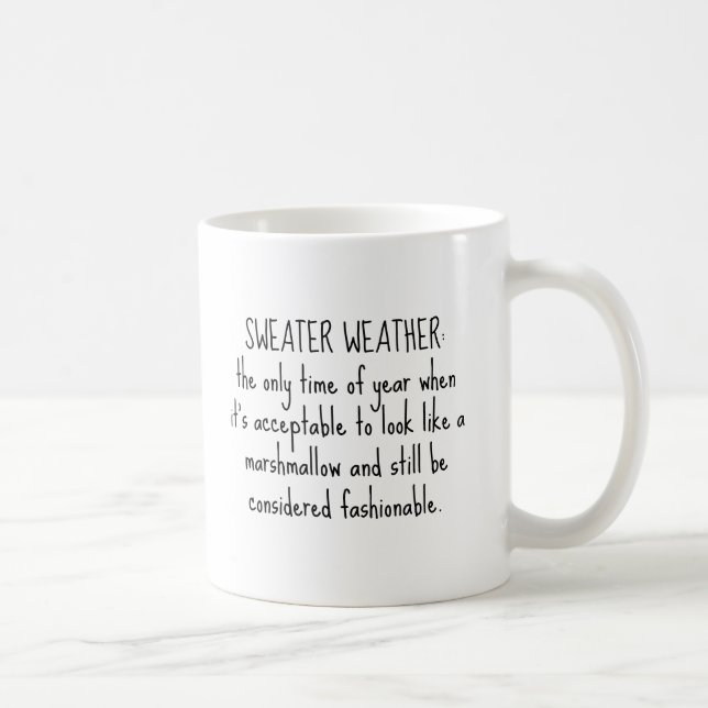 Mug Citation drôle sur le temps du pull (Droite)