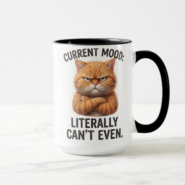 Mug Citation drôle sur l'humeur actuelle de Grumpy Cat (Droite)