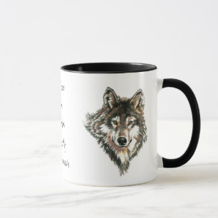 Mug Citation du code du loup, animal loup