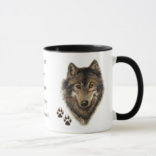 Mug Citation du code du loup, animal loup