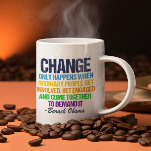 Mug Citation du discours d'adieu d'Obama sur le change