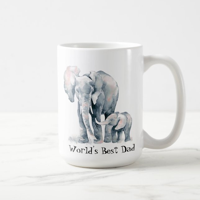 Mug Citation du meilleur papa du monde des animaux afr (Droite)