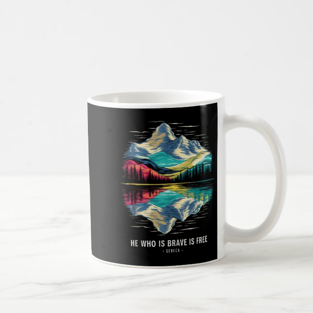 Mug Citation du philosophe Stoic Seneca Brave stoïcism (Droite)