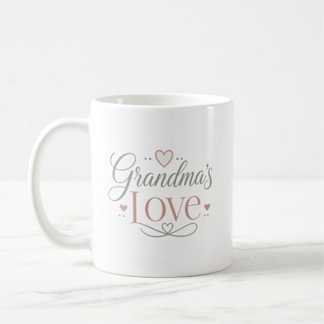 Mug Citation élégante de l'amour de grand-mère pour la (Gauche)