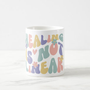 Mug Citation en santé mentale La guérison rétro n'est
