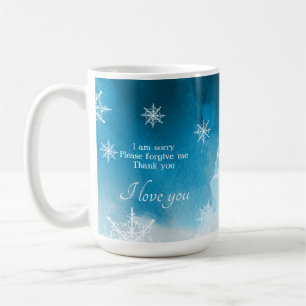 Mug  Citation et nom Customisés de la glace bleu floc