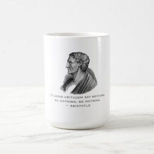 Mug Citation Évitez la critique philosophe Aristote