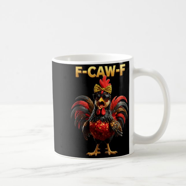 Mug Citation F Caw F Meme Coq Fawk Fcawf Drôle (Droite)