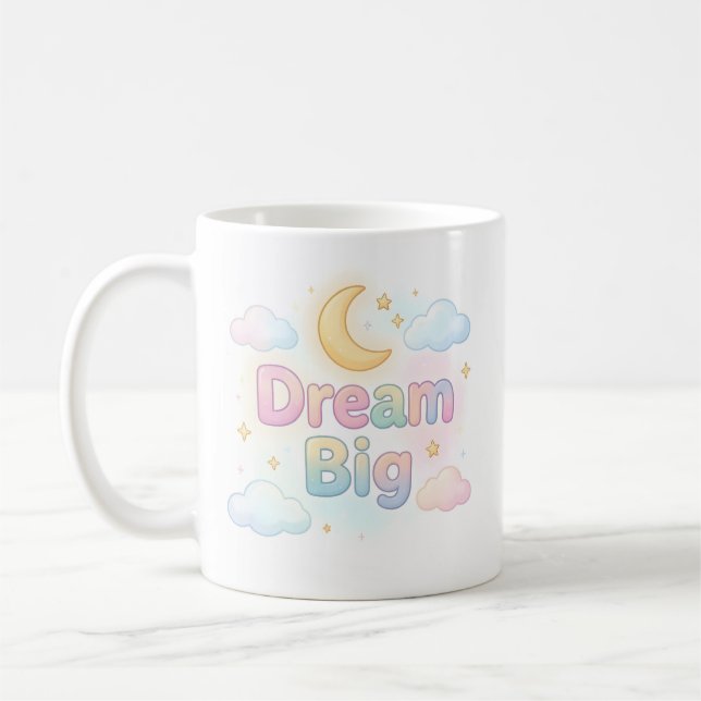 Mug Citation fantaisiste pastel sur fond blanc (Gauche)