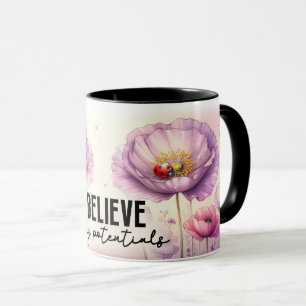 Mug Citation florale inspirante/positive enveloppante