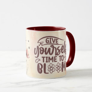 Mug Citation florale inspirante/positive enveloppante