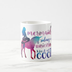 Mug Citation fraîche colorée de licorne d'équitatio