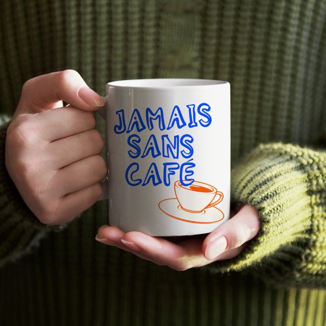 Mug Citation française pour les amateurs de café Retro (Créateur téléchargé)