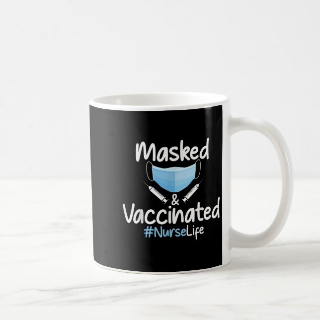 Mug Citation Graphique Funny Vaccinée Masquée N (Droite)