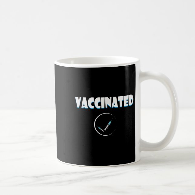 Mug Citation Graphique Vaccinée Sur Les Humours Drôle  (Droite)