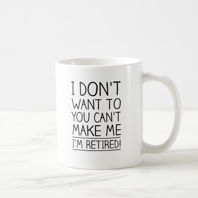 Mug Citation humoristique de retraite (Droite)