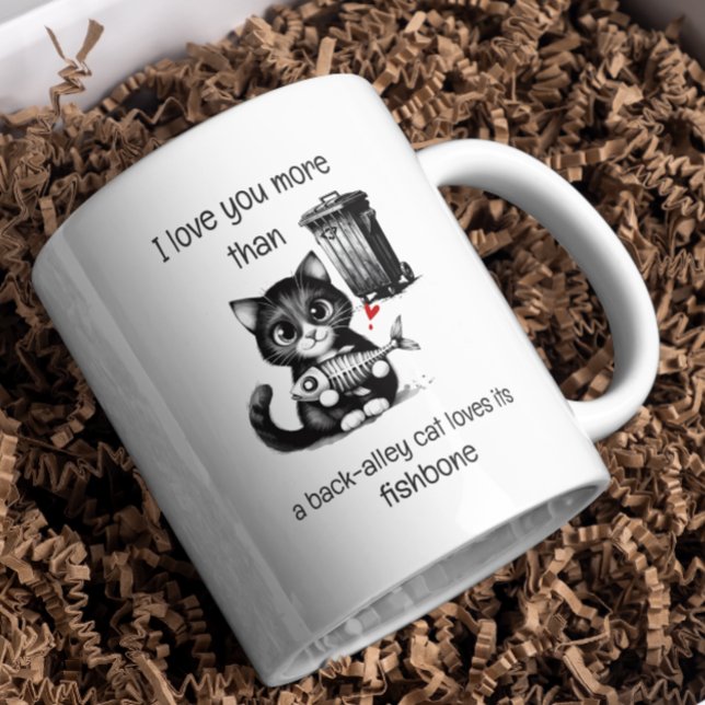 Mug Citation Humour Flirting Cat Funny Valentines Jour (Créateur téléchargé)