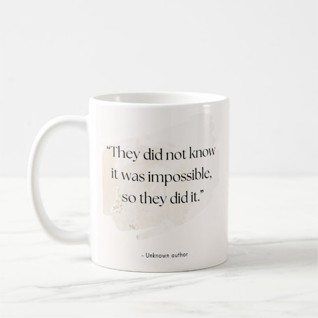 Mug Citation Impossible Devenu Possible – Ajouter un n (Gauche)