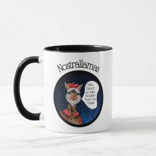 Mug Citation inspirante Cute Nostradamus Llama Pun