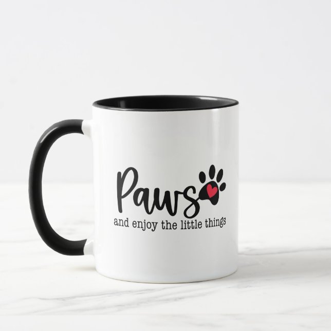 Mug Citation Inspirante d'Amour de Chien (Gauche)