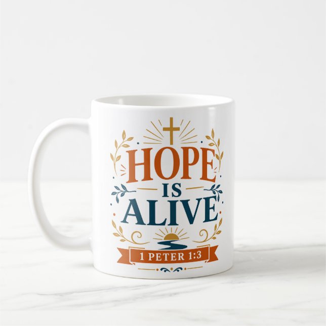 Mug Citation Inspirante de Foi Chrétienne Espérance Es (Gauche)