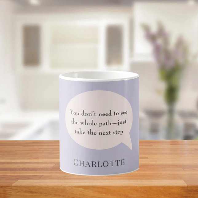 Mug Citation inspirante de lavande rose blush (Créateur téléchargé)
