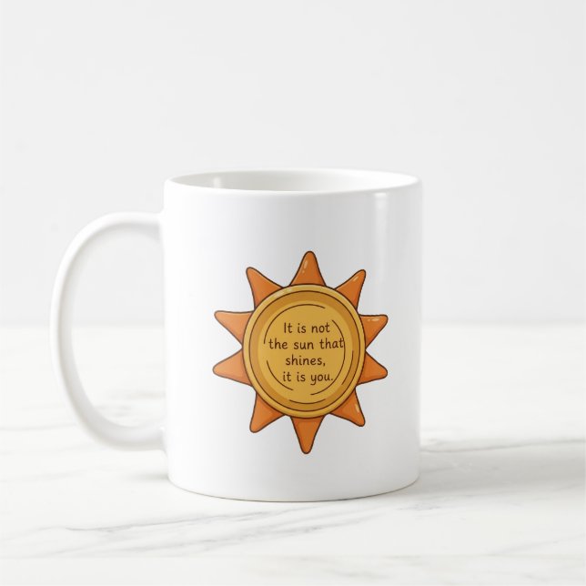 Mug Citation Inspirante de Soleil (Gauche)