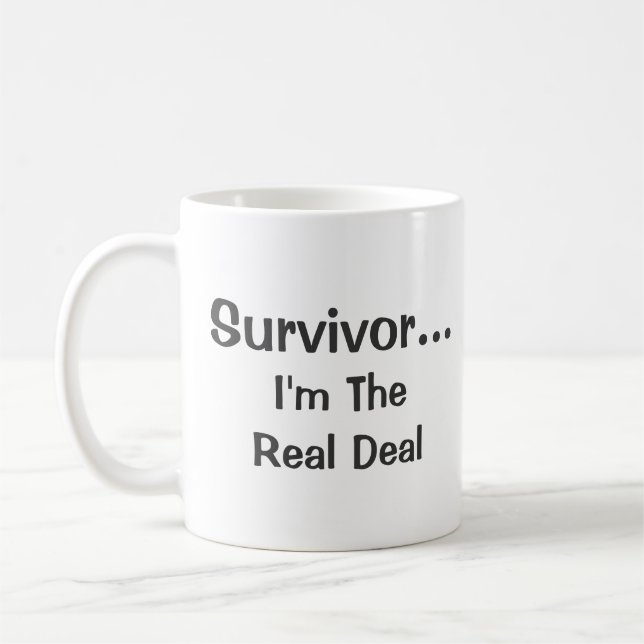 Mug Citation Inspirante de Survie Réelle (Gauche)