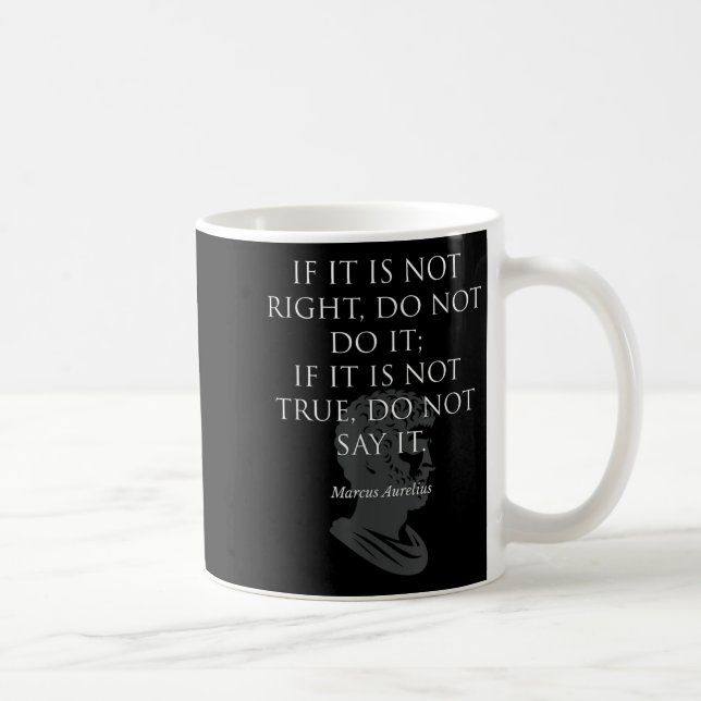 Mug Citation Inspirante Du Philosophe Marcus Aurelius (Droite)