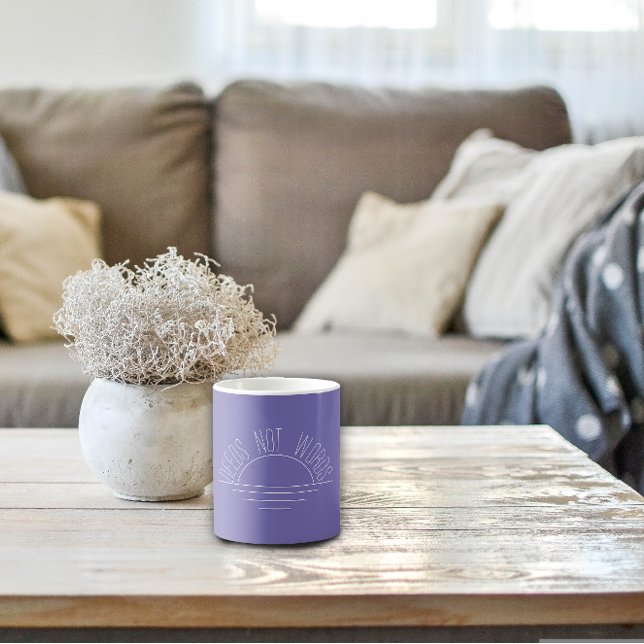 Mug Citation inspirante du soleil blanc de lavande (Créateur téléchargé)