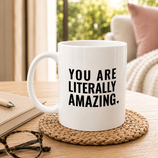 Mug Citation Inspirante en Typographie Moderne Noir et (Créateur téléchargé)