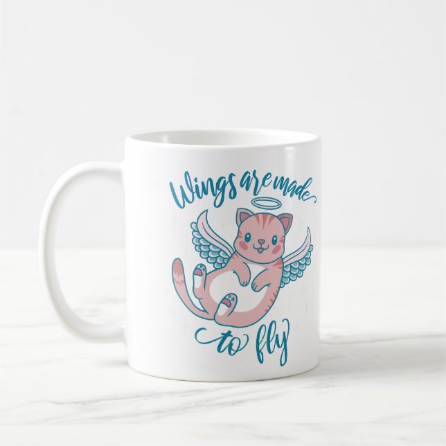 Mug Citation Inspirante Les Ailes Sont Faites Pour Vol (Gauche)