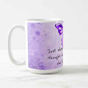 Mug Citation Inspirante Papillon Violet