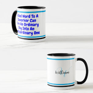 Mug Citation Inspirante Personnalisée   Collègue de Tr