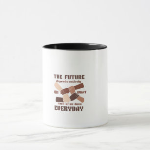Mug Citation Inspirante pour le Futur & Mains Unies Di
