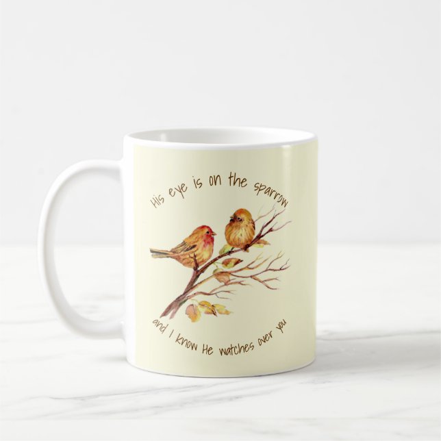 Mug Citation inspirante Son Oeil est sur le Bruant, (Gauche)