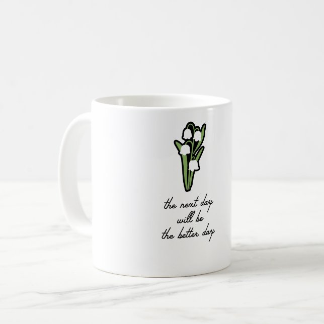 Mug Citation Inspirante sur le Muguet (Devant gauche)