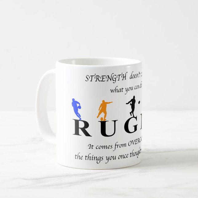 Mug Citation Inspiration de rugby (Devant gauche)