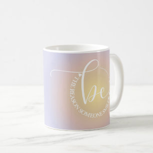 Mug Citation Inspirationnelle Bleu Soyez le café souri
