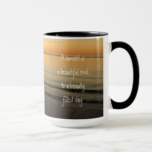 Mug Citation Inspirationnelle Coucher de soleil sur l'
